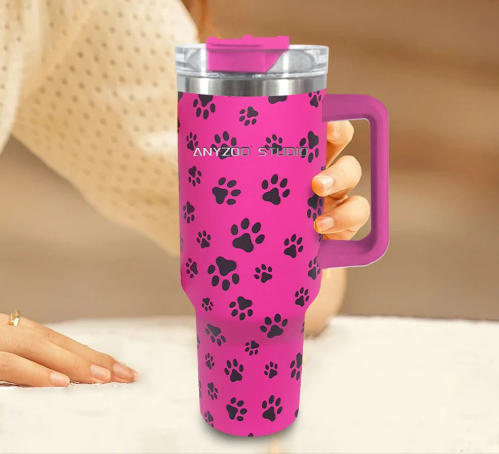 🐱🌸 Tumbler XL Paws — Hidratación con Garra 🐾