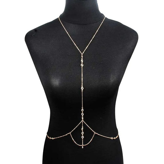 ✨ Glow Queen Choker Chain – Collar Largo + Cadena Body Brillante