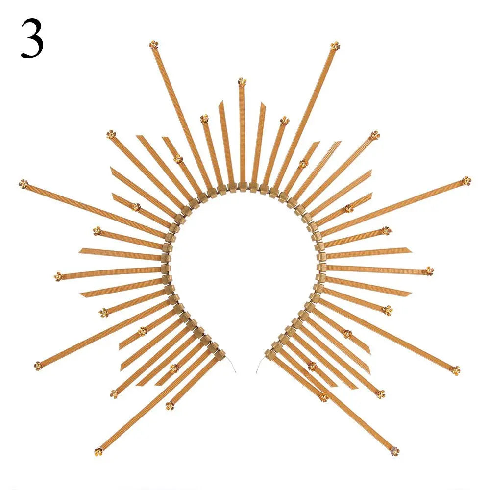 👑Corona Solar Dorada con Rayos 🌞Sunburst Crown