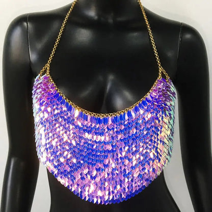 🌈 Rainbow Sequin Top 💖 8 colores a elegir