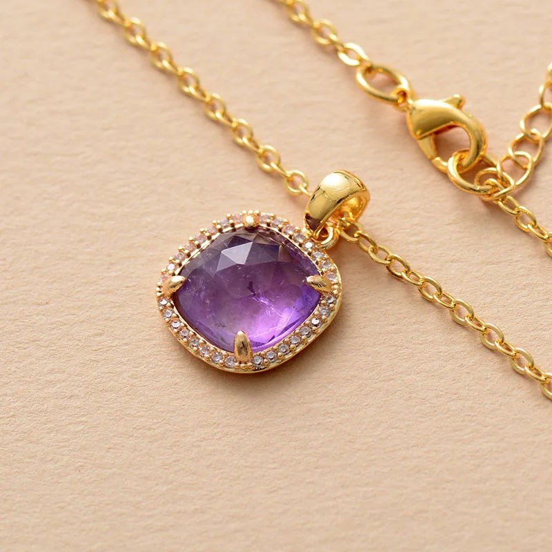 💎 Mystic Luxe – Collar de Cristales Divinos💫 Amatista. Amazonita. Soladita