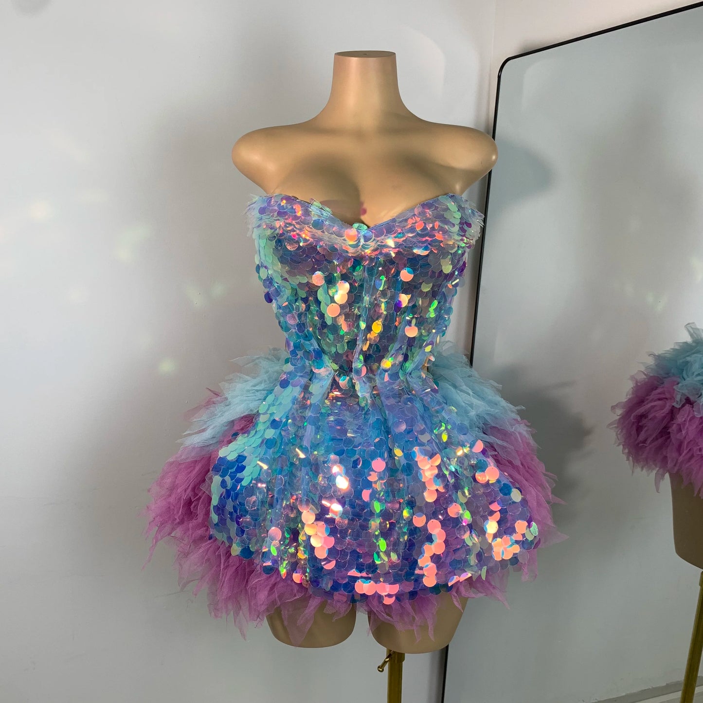 🌟 Starlight Diva Set – Conjunto Corset & Falda Lago de los Cisnes 💙💜