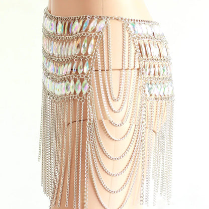 💎 Falda de Cadenas y Brillantes “Crystal Fever”