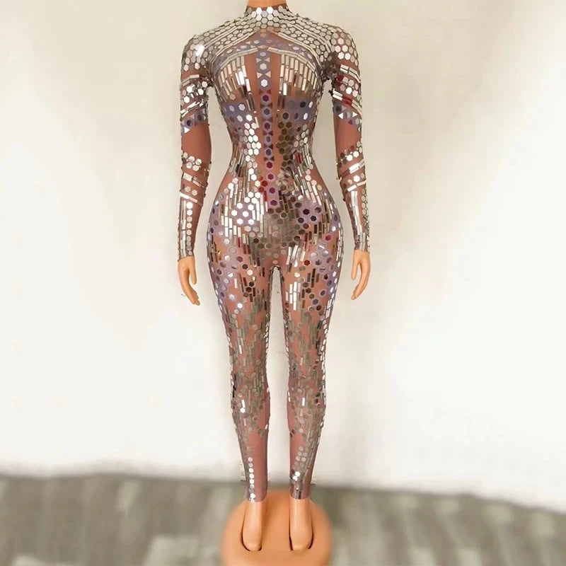 💎 Mirror Queen Jumpsuit 💥 Brilla como un diamante- 2 colores a legir