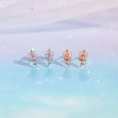 💫Set Pendientes y Collar "Magic Wand" 🧚‍♀️ Estrellas Rosas con Toque de Hada