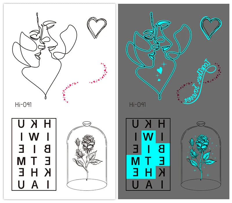 🌙⚡ Glow Spells – Tatuajes Luminosos para Pieles que Hechizan 🌌 45 variantes