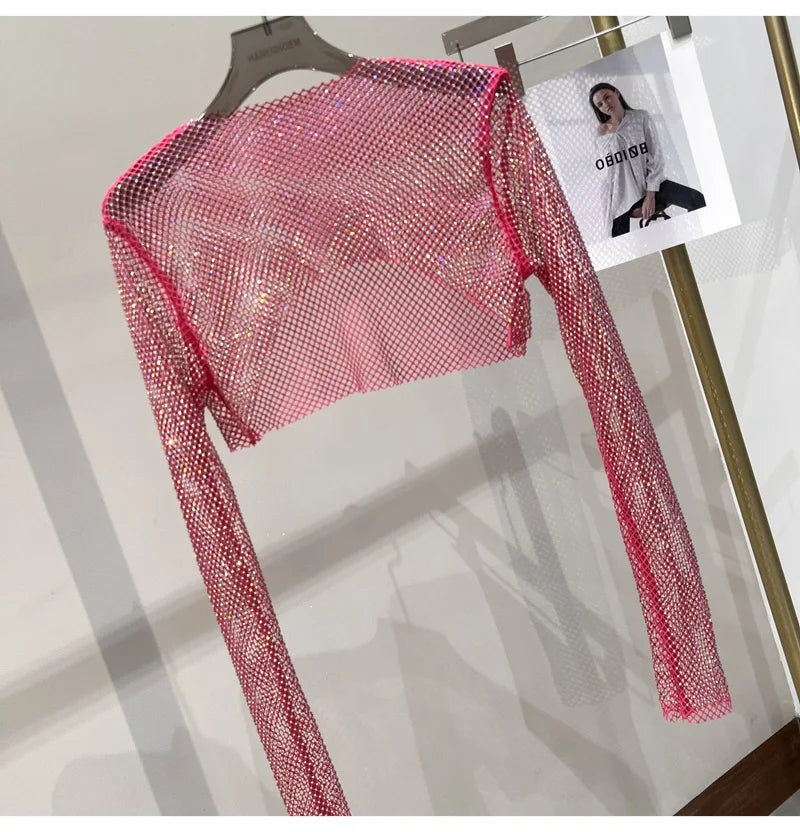🌟 Crystal Mesh Crop💎