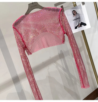 🌟 Crystal Mesh Crop💎