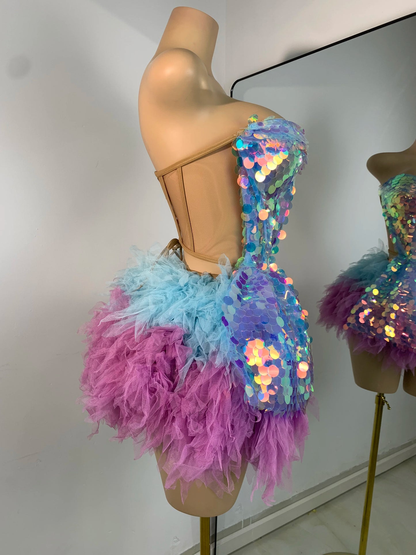 🌟 Starlight Diva Set – Conjunto Corset & Falda Lago de los Cisnes 💙💜