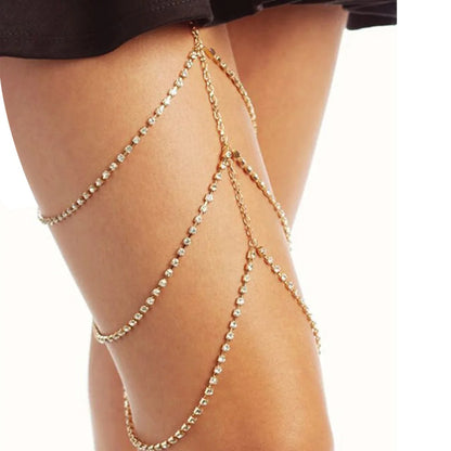 ✨“Golden Siren Leg Chain” 🧜‍♂️ Poder, Brillo y Sensualidad a Cada Paso 17 variantes a elegir