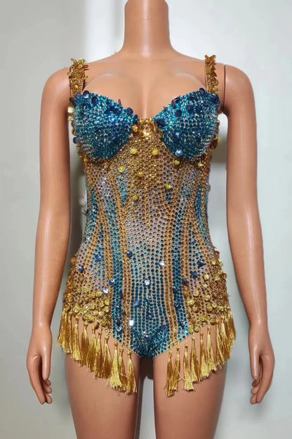 👑 Crystal Mirage Bodysuit – Edición Desierto 🌴 5 colores a elegir