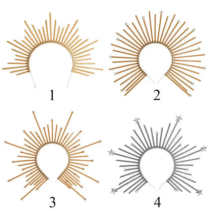 👑Corona Solar Dorada con Rayos 🌞Sunburst Crown