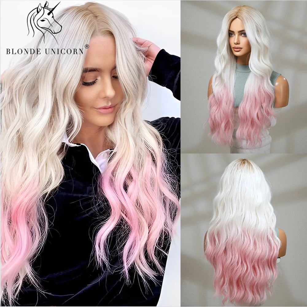 💜 Unicorn Dream 💖Ondas largas para un look místico y vibrante🤟26 variantes