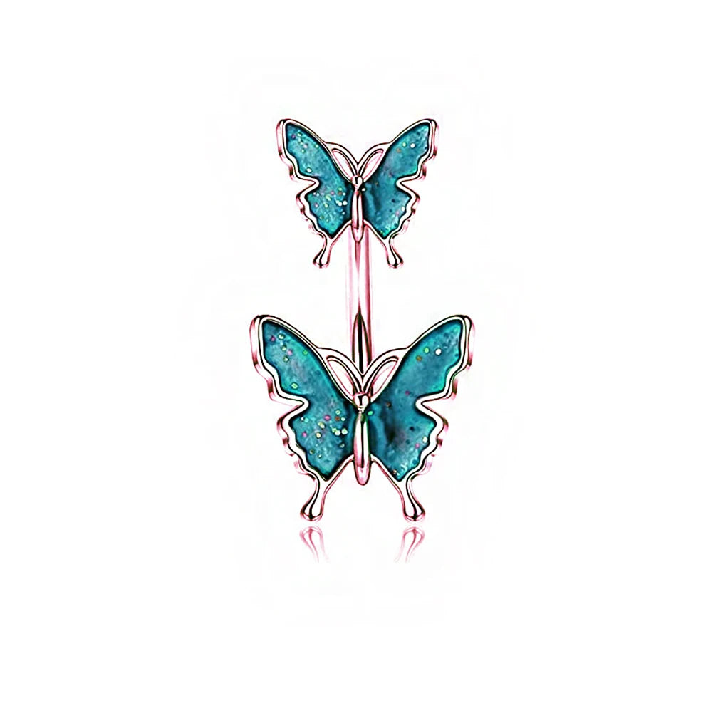🌈 Piercing ombligo Mariposa Rebelde🦋 22 colores a elegir