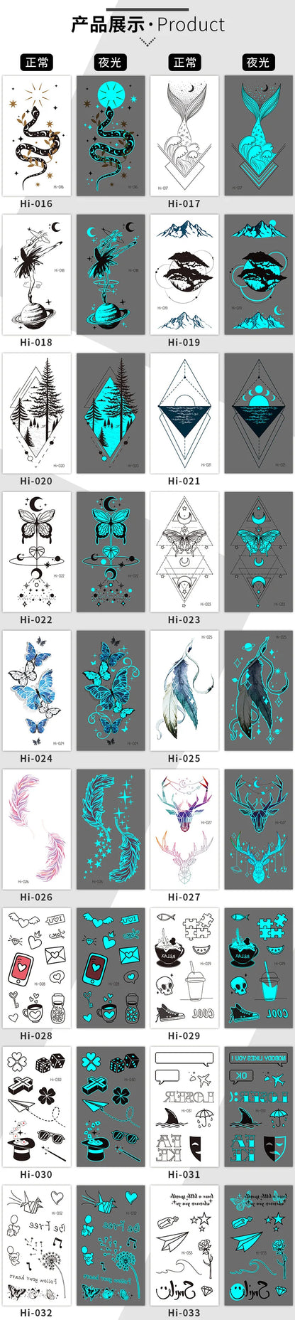 🌙⚡ Glow Spells – Tatuajes Luminosos para Pieles que Hechizan 🌌 45 variantes