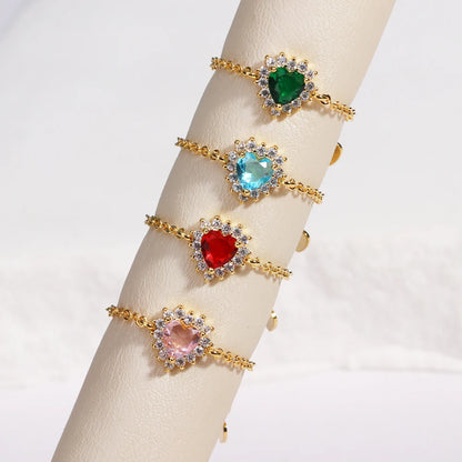 💍Heart Ring Magic 💖 Amor, Color y Poder en Cada Latido ✨Disponible en oro y plata🌈 4 colores a elegir