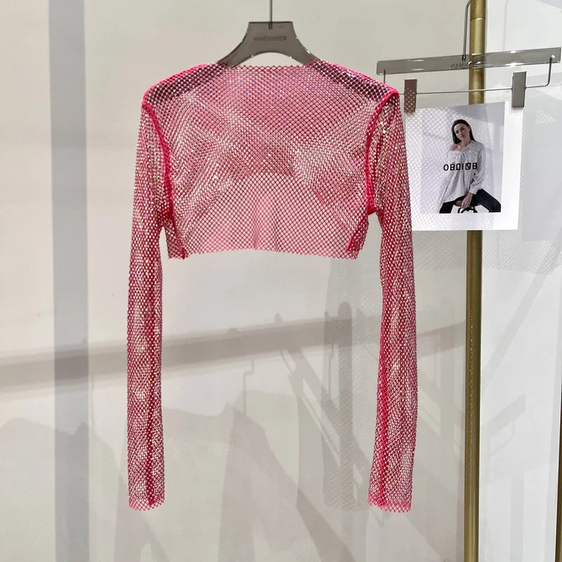 🌟 Crystal Mesh Crop💎