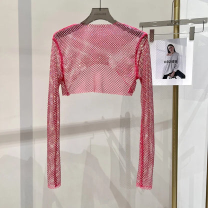 🌟 Crystal Mesh Crop💎