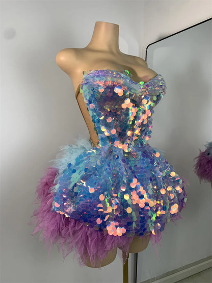 🌟 Starlight Diva Set – Conjunto Corset & Falda Lago de los Cisnes 💙💜