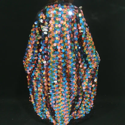 🐚 Sea Queen Cloak — Kimono Largo de Lentejuelas Tornasol 🧜‍♀️ 11 colores a elegir