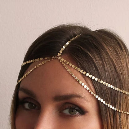 👑 Starlight Chains 🌙 Cadena de cabeza multi-capas