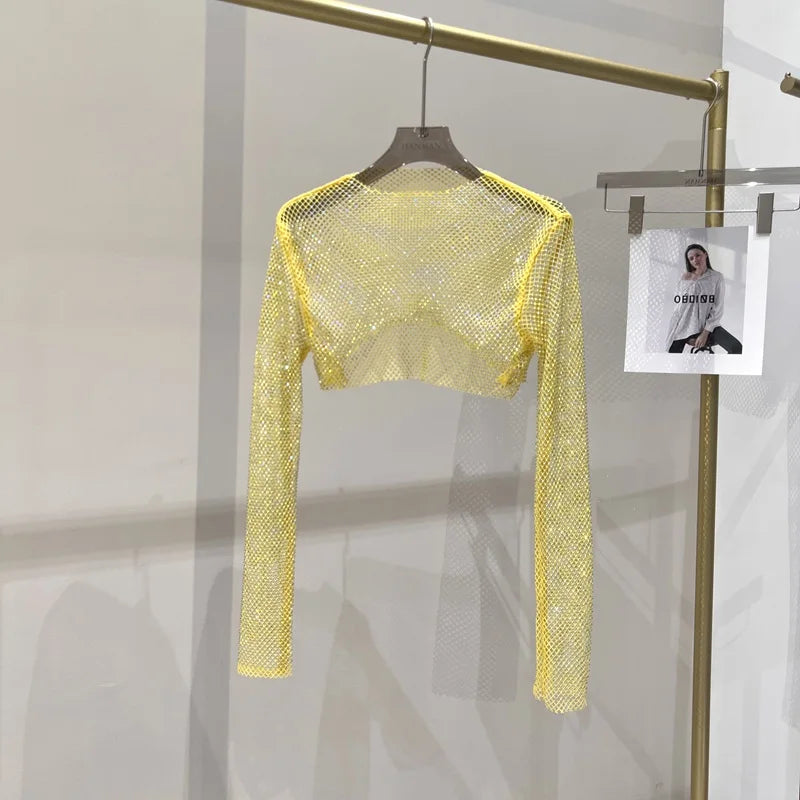 🌟 Crystal Mesh Crop💎