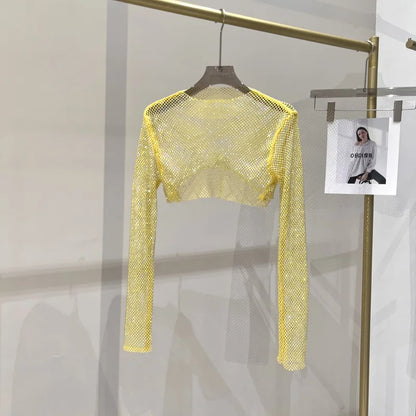 🌟 Crystal Mesh Crop💎