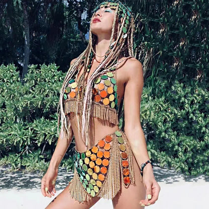 🧡 Savage Sunset Chain Set-🌴 Dale calor a la rave