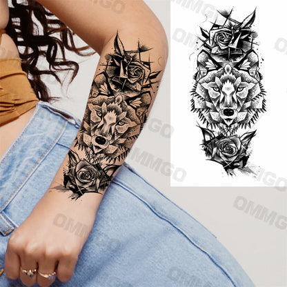 🌺Mandala Moon Tattoo – Tattoo de Espalda Estilo Diosa Tribal 🖤 52 variantes a elegir