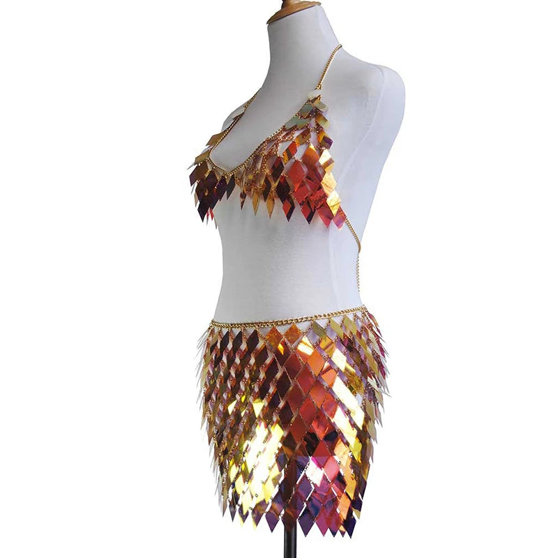 🔥Scales on Fire Set 🧜‍♀️Conjunto Sirena Metálica Multicolor 🌈 Disponible en 6 colores alucinantes