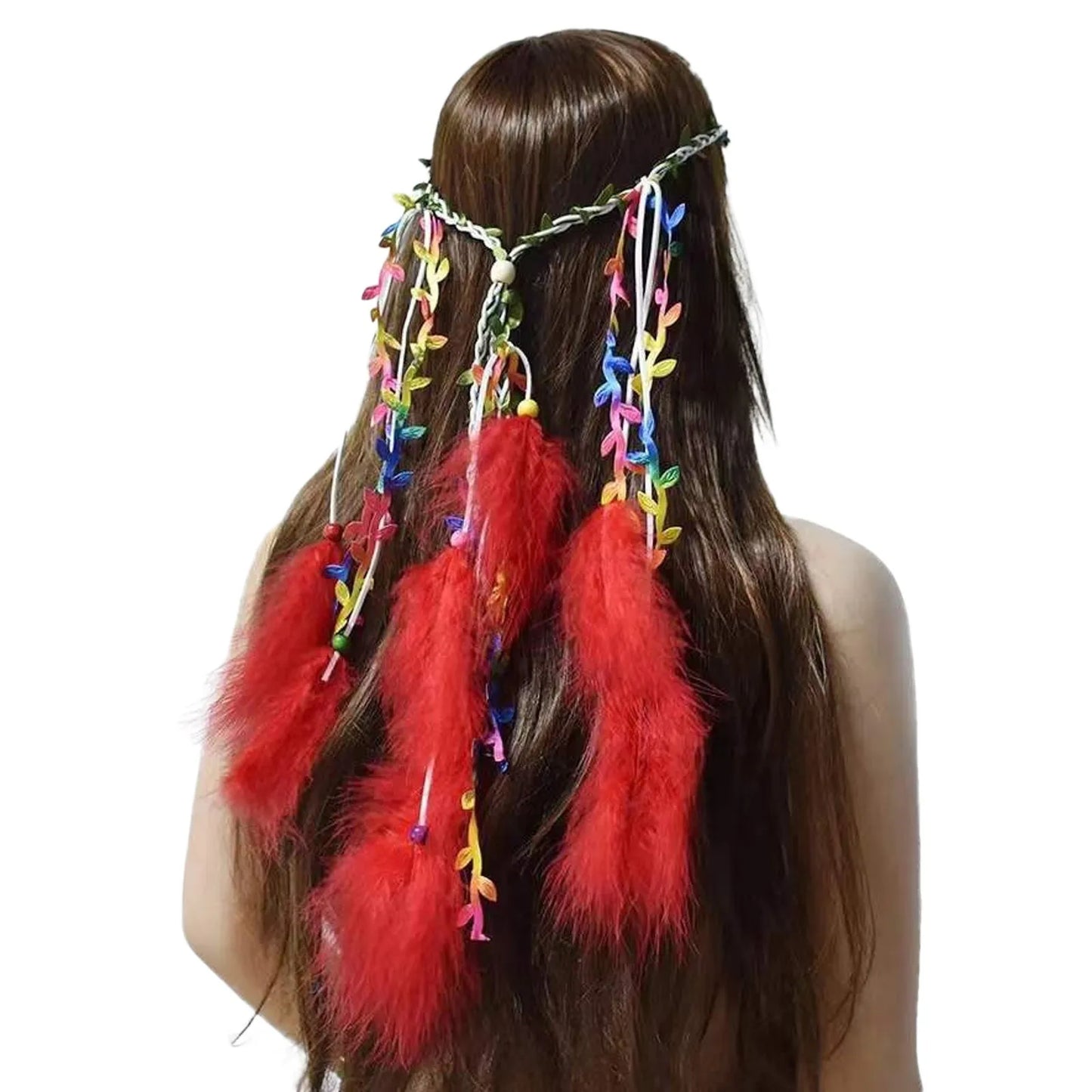 🕊️Diadema Boho de Plumas Naturales 🌵 Diosa del Desierto 🔥35 variantes