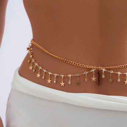✨ Stardust Waist Chain - Cinturón multicapa de Cristales Boho