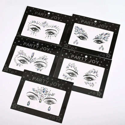 💎Diamante Supremo – Set Real de Face Gems Plateados 🧚👁️ 5 variantes a elegir