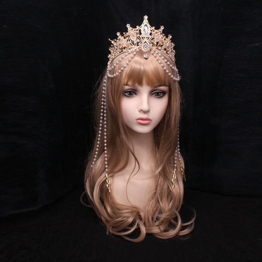 👑⚡ Solar Divinity – Corona Dorada Sunburst con Cadenas Boho Glam ⚡👑 4 variantes a elegir