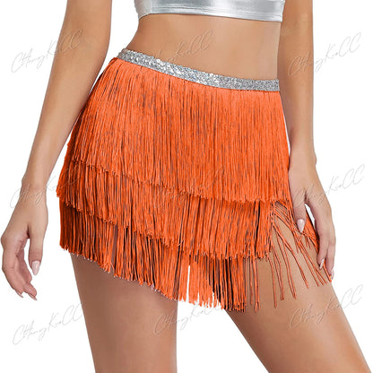 💃 "Fringe Queen Skirt ✨🔥" 9 colores a elegir