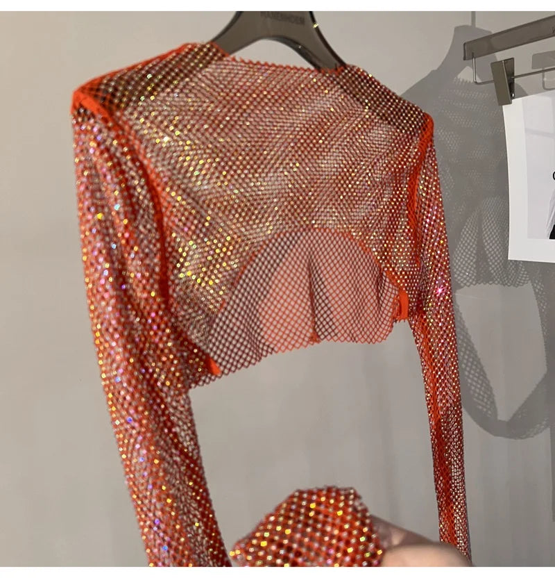 🌟 Crystal Mesh Crop💎