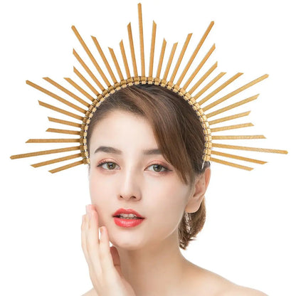 👑Corona Solar Dorada con Rayos 🌞Sunburst Crown