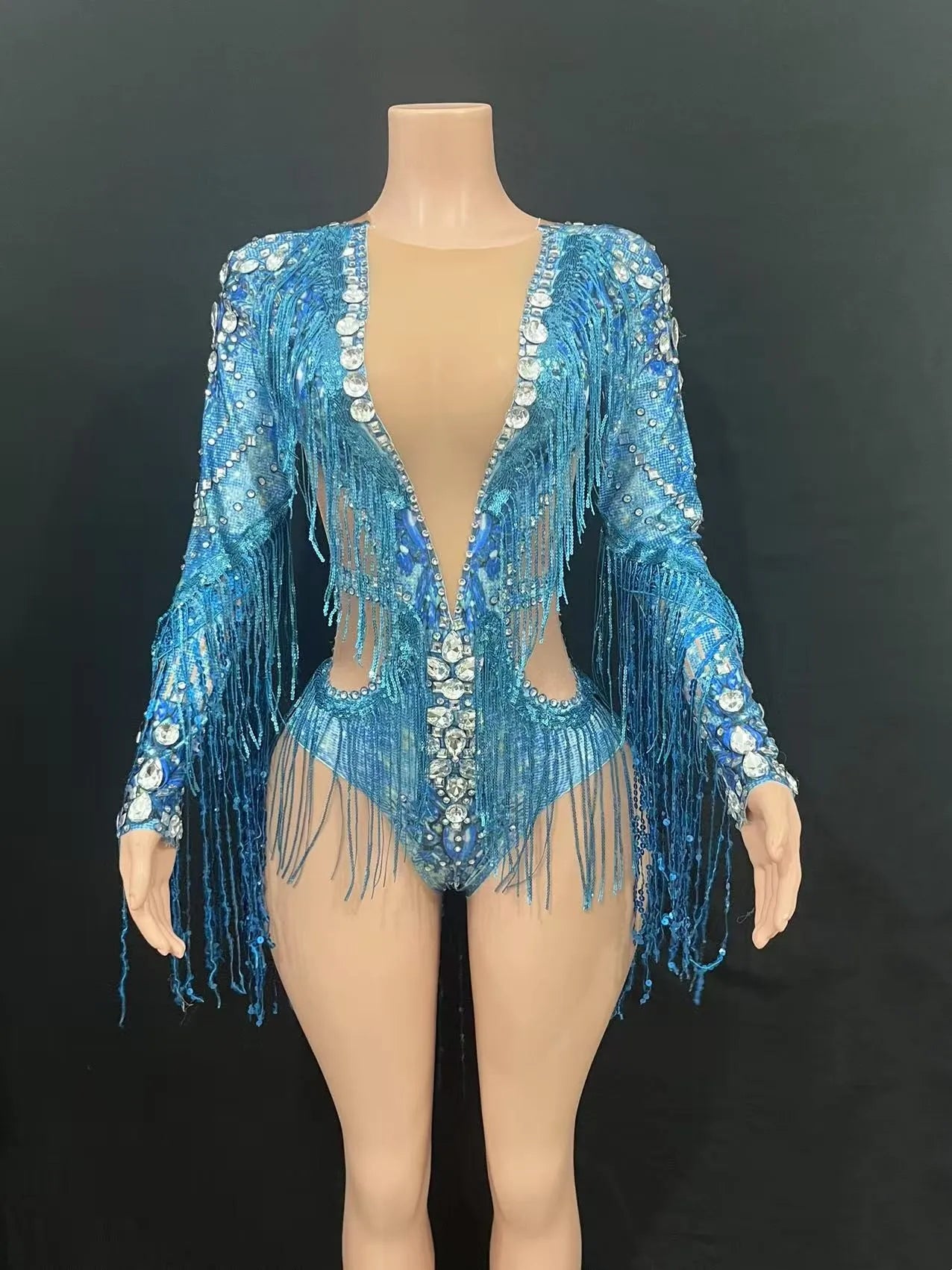 🔥 Sparkling Starburst Bodysuit – Body Flecos & Lentejuelas para Escenario ✨💃 6 colores