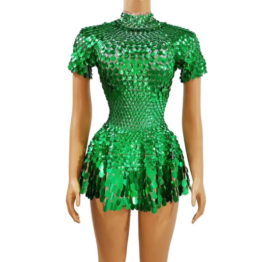 ✨ Disco Diva Dress Green✨