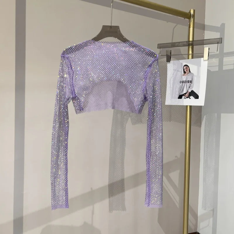 🌟 Crystal Mesh Crop💎