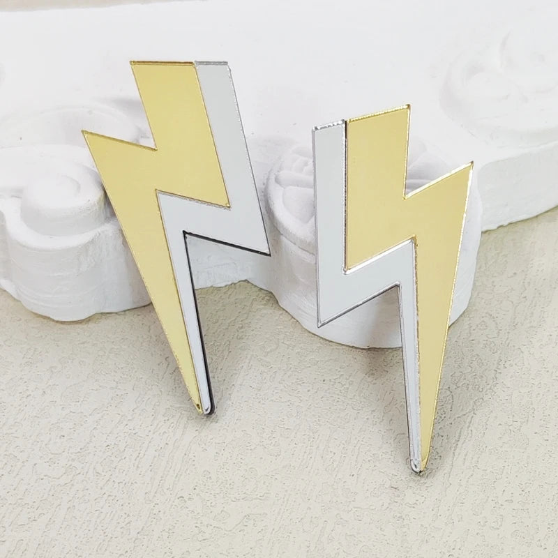 💫Electric Flash ⚡ Pendientes Rayo Acrílico con Brillo Multicolor🎨18 variantes a elegir