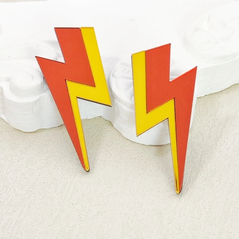 💫Electric Flash ⚡ Pendientes Rayo Acrílico con Brillo Multicolor🎨18 variantes a elegir