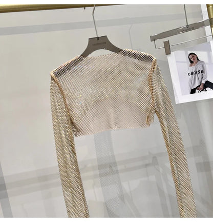 🌟 Crystal Mesh Crop💎