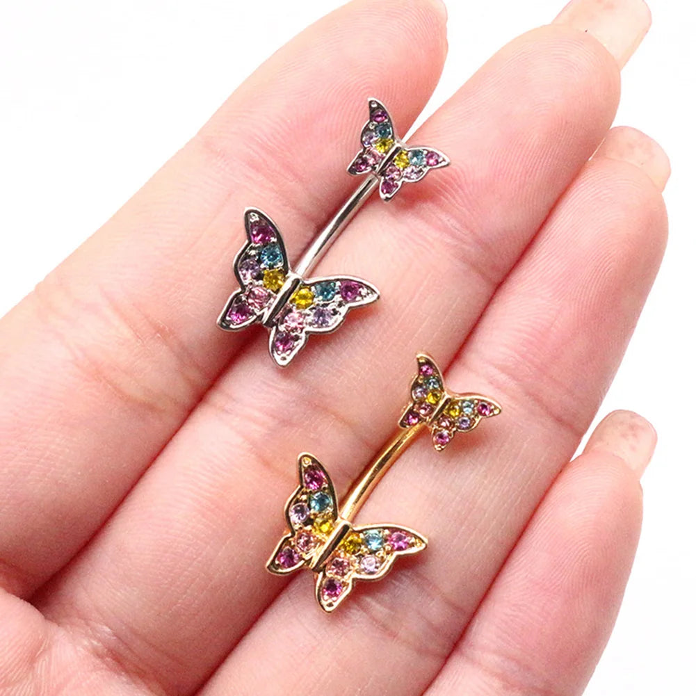 🌈 Piercing ombligo Mariposa Rebelde🦋 22 colores a elegir