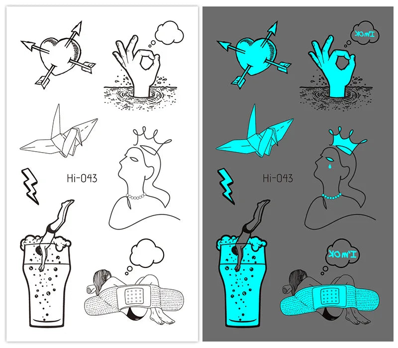 🌙⚡ Glow Spells – Tatuajes Luminosos para Pieles que Hechizan 🌌 45 variantes