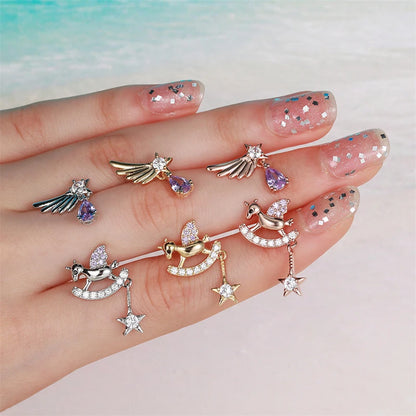 🌟Pendiente "Fairy Flight" 🦄 Ala de Ángel y Unicornio💫11 variantes a elegir