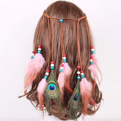 🕊️Diadema Boho de Plumas Naturales 🌵 Diosa del Desierto 🔥35 variantes