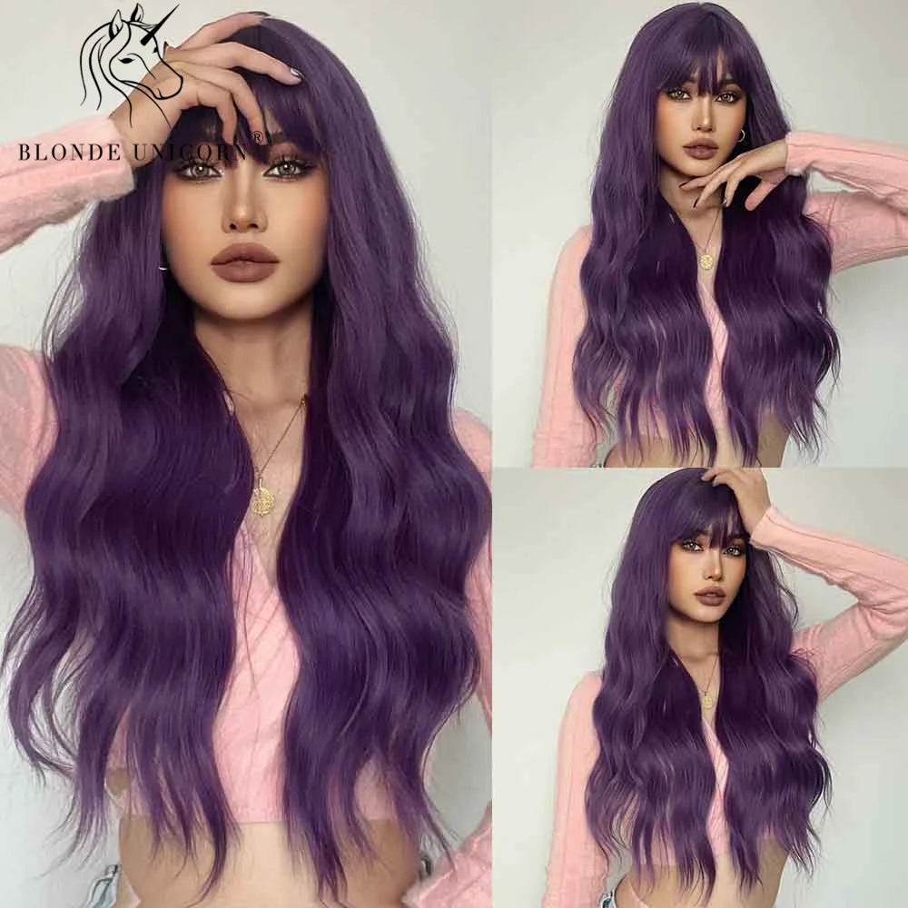 💜 Unicorn Dream 💖Ondas largas para un look místico y vibrante🤟26 variantes