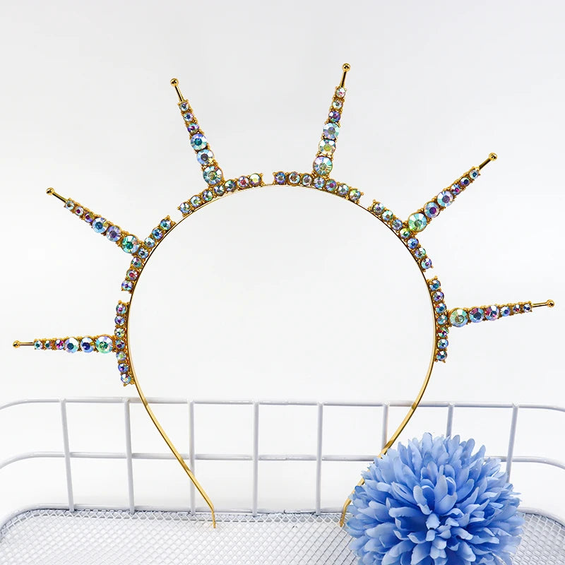 👑Corona Arcoíris 🌈 Hechicera Prisma💎Disponible en negro, plata, oro.