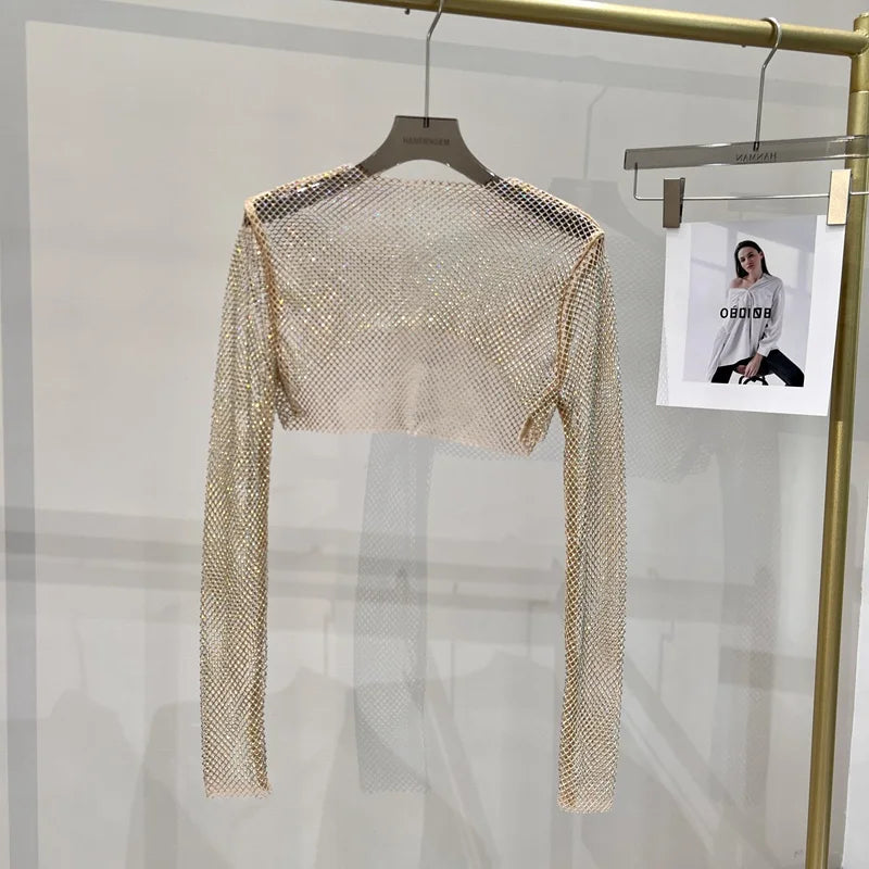 🌟 Crystal Mesh Crop💎